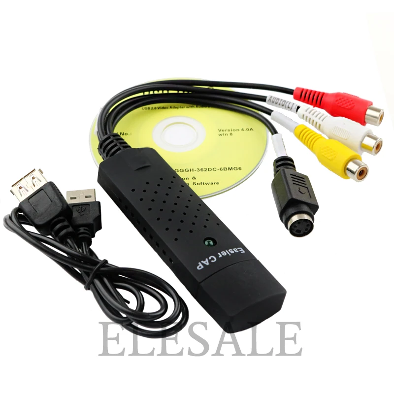 Новинка 2 0 USB DC60 VHS ТВ DVD видеозахват адаптер видеокарта Аудио AV видеозахват|capture