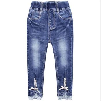 Spring Autumn Pearl Ribbon Jeans Casual Pants Trousers Girls Clothes Cotton Bomb Denim Exquisite Girl Pants
Spring Autumn Pearl Ribbon Jeans Casual Pants Trousers Girls Clothes Cotton Bomb Denim Exquisite Girl Pants