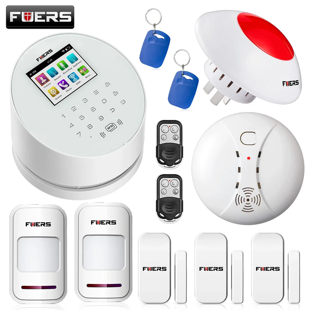 FUERS Android IOS App Remote Control WIFI GSM PSTN three in one Home Security Alarm System High Quality GSM alarm system DIY Kit
FUERS Android IOS App Remote Control WIFI GSM PSTN three in one Home Security Alarm System High Quality GSM alarm system DIY Kit