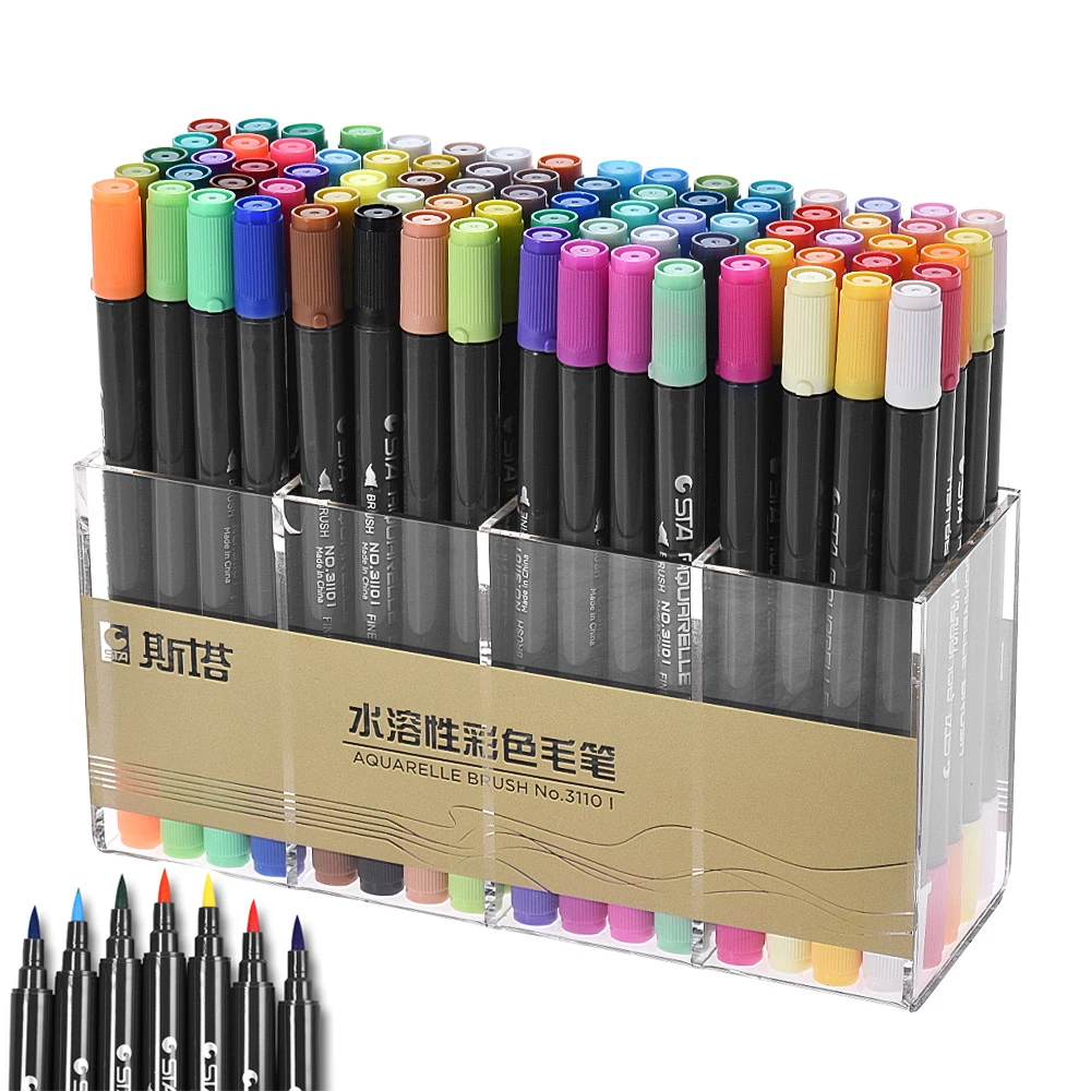 36 Colors Marker Marking Pen Twin Tip Brush Sketch Pens Water Based Ink for Graphic Manga Nontoxic Non Pollution Drawing Toys
36 Colors Marker Marking Pen Twin Tip Brush Sketch Pens Water Based Ink for Graphic Manga Nontoxic Non Pollution Drawing Toys