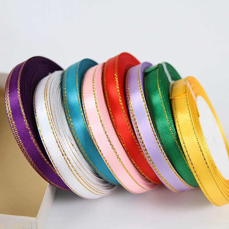 10mm Gold Edge Satin Ribbons 22Meters/Roll Wedding Christmas Halloween Birthday Party Festival Flowers Gift Box Wrapping Ribbons
10mm Gold Edge Satin Ribbons 22Meters/Roll Wedding Christmas Halloween Birthday Party Festival Flowers Gift Box Wrapping Ribbons