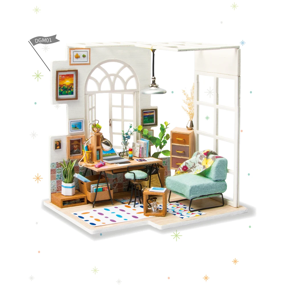 Robotime DIY Soho Time with Furnitures Children Adult Miniature Wooden Doll House Model Building Kits Dollhouse Toy Gift DGM01
Robotime DIY Soho Time with Furnitures Children Adult Miniature Wooden Doll House Model Building Kits Dollhouse Toy Gift DGM01