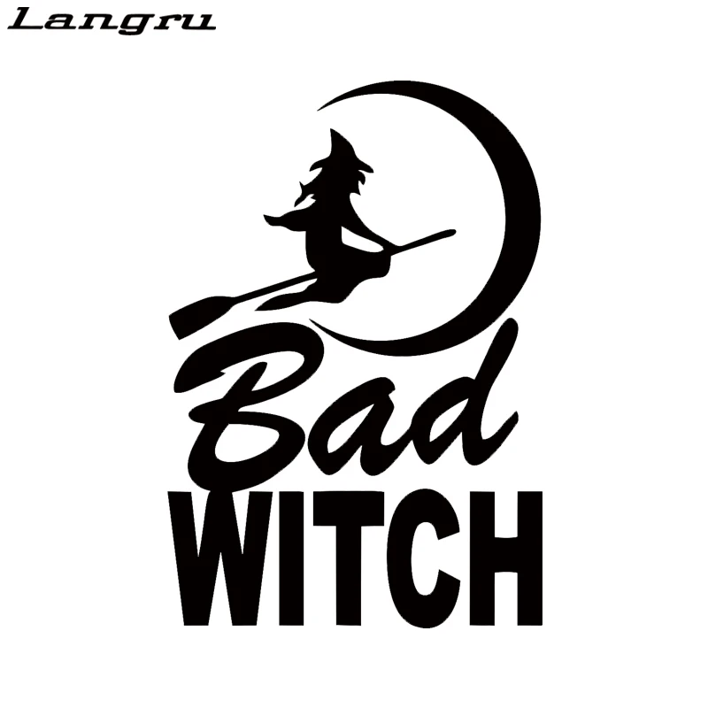 Langru для Bad Witch Moon метла Наклейка греческая Тройная богиня Pagan Wiccan задняя наклейка