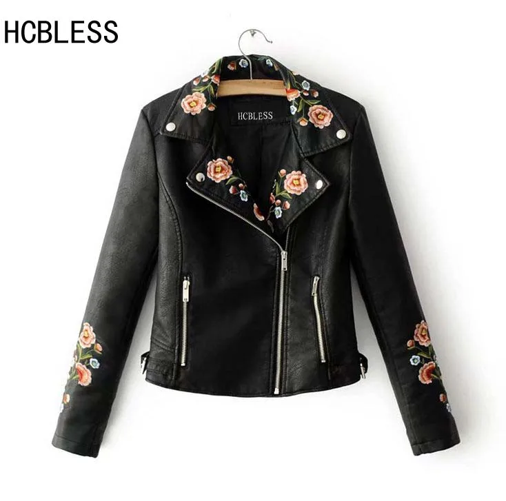 Fshion Embroidery Motorcycle PU Leather Jacket Women Winter New Fashion Coat 3 Color Zipper Outerwear jacket New 2017 Coat HOT
Fshion Embroidery Motorcycle PU Leather Jacket Women Winter New Fashion Coat 3 Color Zipper Outerwear jacket New 2017 Coat HOT