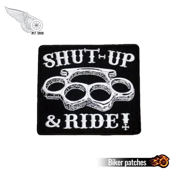 Shut up and ride patch motorcycle embroidery iron on patch for jacket front rider custom punk little stickers free shipping
Shut up and ride patch motorcycle embroidery iron on patch for jacket front rider custom punk little stickers free shipping