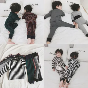 2019 Korean New Boys and Girls Pajamas Set Kids Long Sleeve Striped Tops+pants 2pcs Children Sleepwear Baby Cotton Casual Suit
2019 Korean New Boys and Girls Pajamas Set Kids Long Sleeve Striped Tops+pants 2pcs Children Sleepwear Baby Cotton Casual Suit