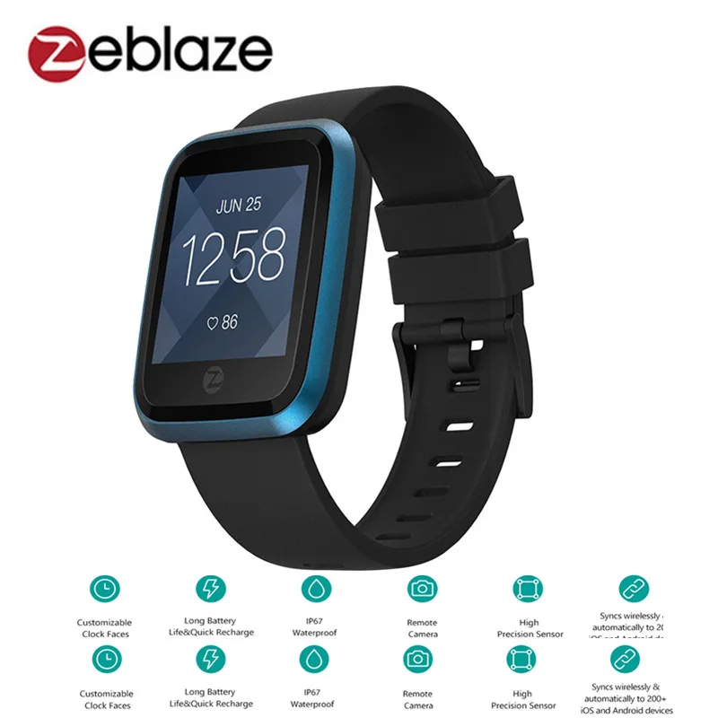 Zeblaze Crystal 2 Smart Bracelet IP67 Waterproof Wearable Device Heart Rate Monitor Color Screen Watch for Android iOS | Электроника