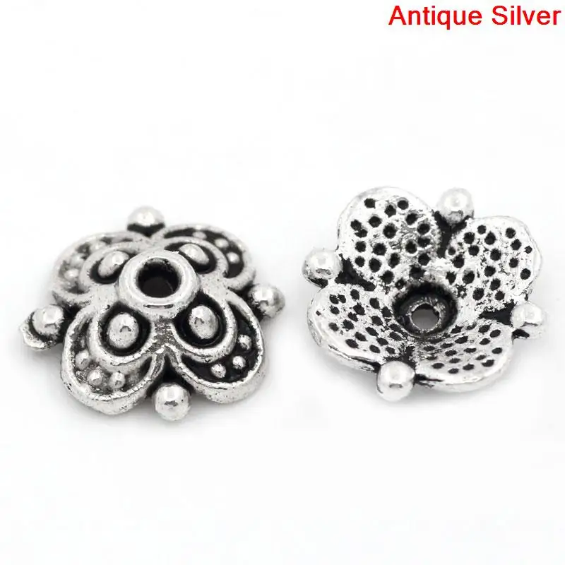 Zinc metal alloy Beads Caps Flower Antique Silver(Fits 12mm-14mm Beads)Pattern Pattern 10mm x 10mm ,20 PCs new
Zinc metal alloy Beads Caps Flower Antique Silver(Fits 12mm-14mm Beads)Pattern Pattern 10mm x 10mm ,20 PCs new