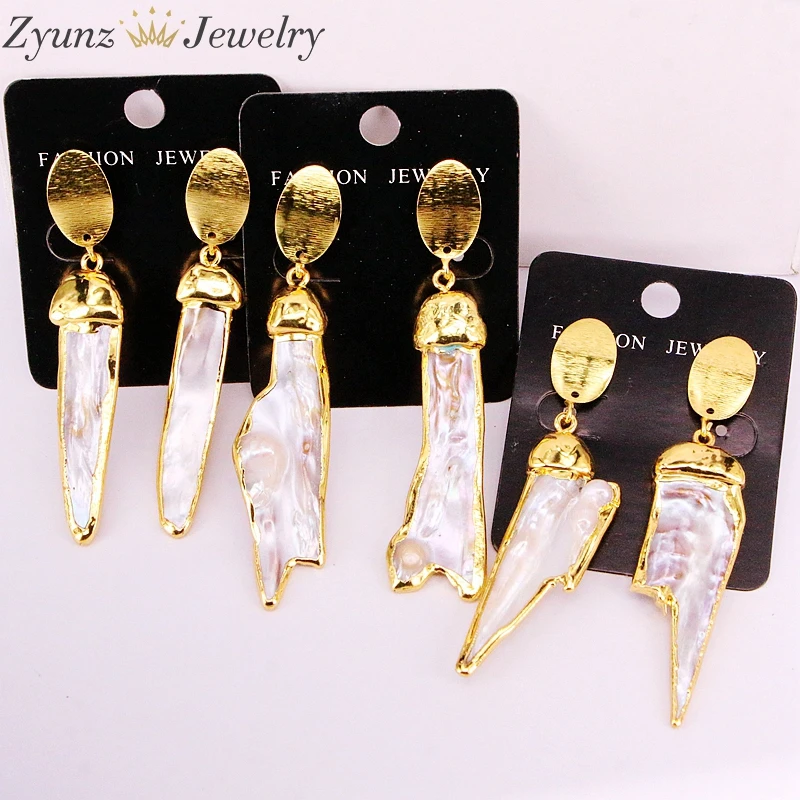3Pairs, Gold Color Boho Jewery Long Earring, Irregular shaped Pearl Shell Earrings Hanging Dangle Gift
3Pairs, Gold Color Boho Jewery Long Earring, Irregular shaped Pearl Shell Earrings Hanging Dangle Gift