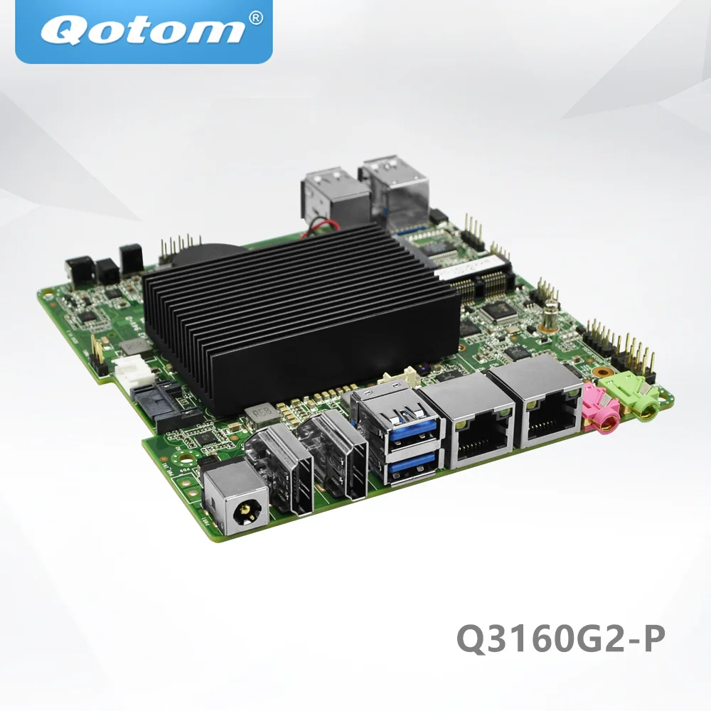QOTOM Mini ITX Motherboard Q3160G2-P with Celeron J3160 Processor, quad core up to 2.24 GHz
QOTOM Mini ITX Motherboard Q3160G2-P with Celeron J3160 Processor, quad core up to 2.24 GHz