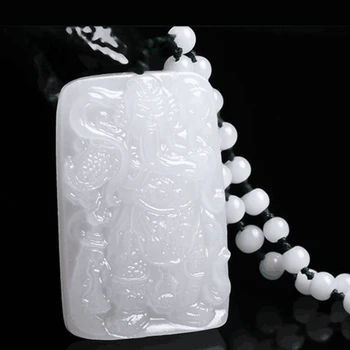5A Natural White jade Lucky Amulet Character carving Pendant Necklace Tribal Jewelry Fashion Stones Knotted Handmake Paved Stone
5A Natural White jade Lucky Amulet Character carving Pendant Necklace Tribal Jewelry Fashion Stones Knotted Handmake Paved Stone