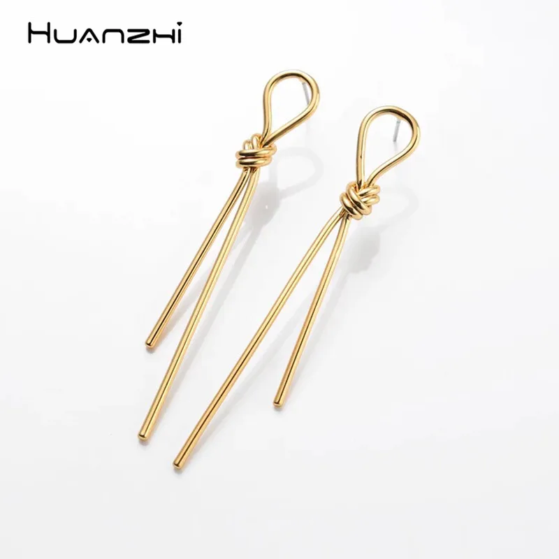 HUANZHI Chic Elegant Trendy Personality Tie Gold Color Metal Alloy Simple Design Drop Earrings For Women Girls Party Jewelry
HUANZHI Chic Elegant Trendy Personality Tie Gold Color Metal Alloy Simple Design Drop Earrings For Women Girls Party Jewelry