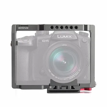 WARAXE GH5 Camera Cage Built-in Quick Release Fits Arca Swiss for Panasonic GH5 GH4 with 1/4" and 3/8" Threaded Holes Cold Base
WARAXE GH5 Camera Cage Built-in Quick Release Fits Arca Swiss for Panasonic GH5 GH4 with 1/4" and 3/8" Threaded Holes Cold Base