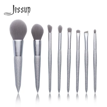 Jessup New 8 pcs Shining Party Silver brush foundation brushes Synthetic hair Powder Blusher Eyeshadow brush Makeup brush set
Jessup New 8 pcs Shining Party Silver brush foundation brushes Synthetic hair Powder Blusher Eyeshadow brush Makeup brush set