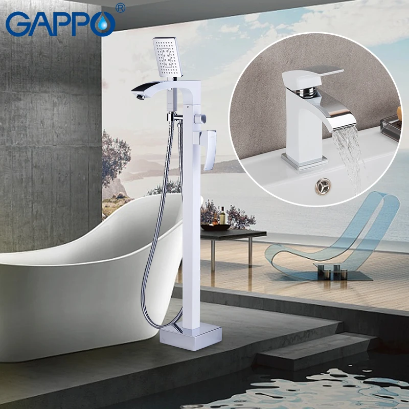 

GAPPO Sanitary Ware Suite free standing bathtub faucet with basin taps brass water taps for bathroom faucet mixers shower faucet