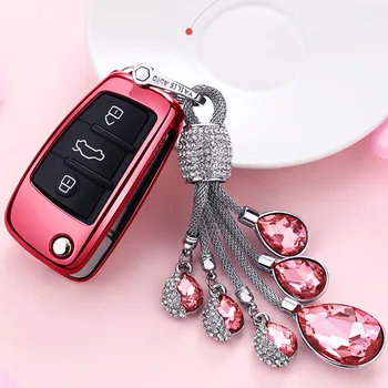 TPU Car Key Case Auto Key Protection Cover For Audi C6 A7 A8 R8 A1 A3 A4 A5 Q7 Chery Tears of the Sky Artificial Crystal Pendant
TPU Car Key Case Auto Key Protection Cover For Audi C6 A7 A8 R8 A1 A3 A4 A5 Q7 Chery Tears of the Sky Artificial Crystal Pendant