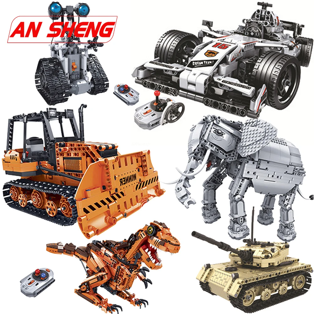 Remote Control RC Tank F1 Racing Car Dinosaur Robots Bulldozer Electric Bricks Compatible Legoe Model Building Blocks Kids Toys
Remote Control RC Tank F1 Racing Car Dinosaur Robots Bulldozer Electric Bricks Compatible Legoe Model Building Blocks Kids Toys