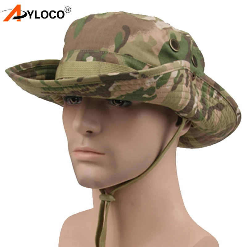 Tactical-Airsoft-Sniper-Camouflage-Boonie-Hats-Nepalese-Cap-Militares-Army-Mens-American-Military-Accessories-A-tacs