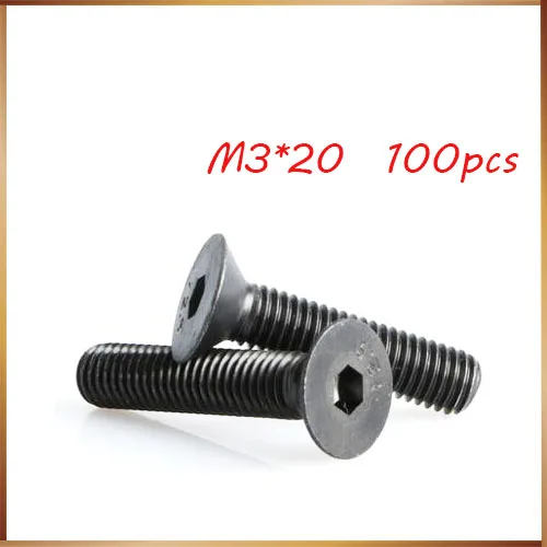 100pcs M3x20 mm M3*20 mm flat head countersunk head black grade 10.9 Alloy Steel Hex Socket Head Cap Screw nails,bolts
100pcs M3x20 mm M3*20 mm flat head countersunk head black grade 10.9 Alloy Steel Hex Socket Head Cap Screw nails,bolts
