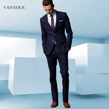 Custom Made 2020 blazer masculino Dark Blue Wedding Suits For Men Fashion Slim Fit Men Groom Tuxedos
Custom Made 2020 blazer masculino Dark Blue Wedding Suits For Men Fashion Slim Fit Men Groom Tuxedos
