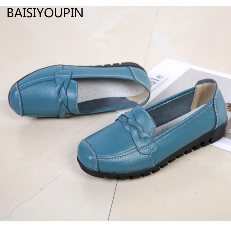 Solid Casual Sport Women Shoes Genuine Leather Fashhion Round Toe Shallow Peas Shoes Soft Bottom Non-slip Sneakers Female Shoes
Solid Casual Sport Women Shoes Genuine Leather Fashhion Round Toe Shallow Peas Shoes Soft Bottom Non-slip Sneakers Female Shoes
