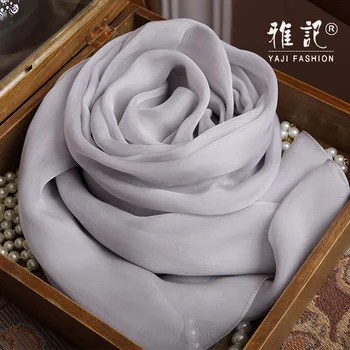 Genuine Silk Women Scarf 2017 Summer Autumn Winter High Quality Shawl Fashion Light Gray Solid Color Scarves
Genuine Silk Women Scarf 2017 Summer Autumn Winter High Quality Shawl Fashion Light Gray Solid Color Scarves
