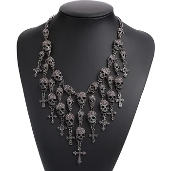 Skull Heads necklace metal chain crystal skeleton necklace fashion necklaces & pendants skull Skullcandy maxi statement Necklace
Skull Heads necklace metal chain crystal skeleton necklace fashion necklaces & pendants skull Skullcandy maxi statement Necklace