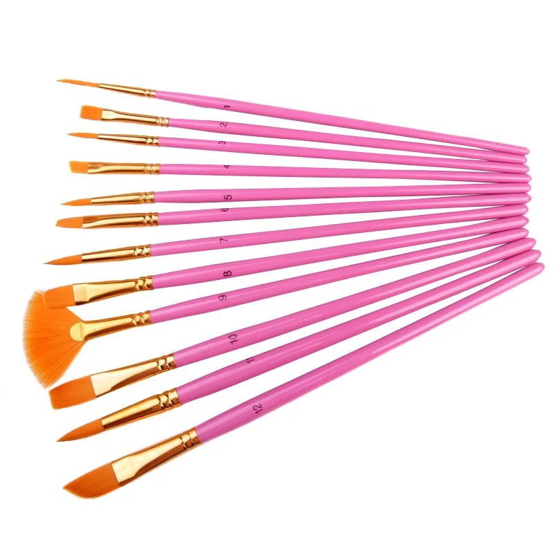 12pcs Brushes Set Nylon Hair Paint Brush Various Style Acrylic Brushes Watercolor Pen Art Supplies TB Sale
12pcs Brushes Set Nylon Hair Paint Brush Various Style Acrylic Brushes Watercolor Pen Art Supplies TB Sale