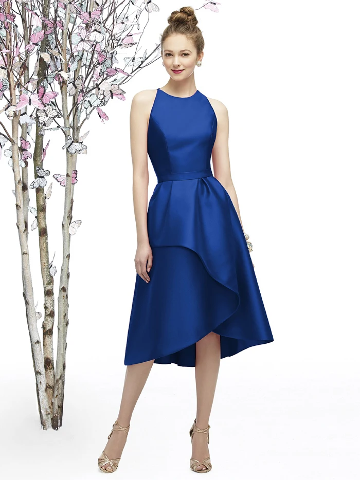 Customize Long Party dress O-Neck Hi low Sleeveless Satin Dresses 24 Colors
Customize Long Party dress O-Neck Hi low Sleeveless Satin Dresses 24 Colors