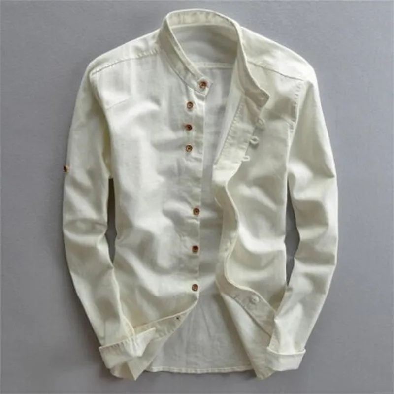 Men's Cotton Linen Shirts Long Sleeve Casual Slim Mandarin Collar Shirts High Quality Men Business Cotton Dress Shirts TS-187
Men's Cotton Linen Shirts Long Sleeve Casual Slim Mandarin Collar Shirts High Quality Men Business Cotton Dress Shirts TS-187