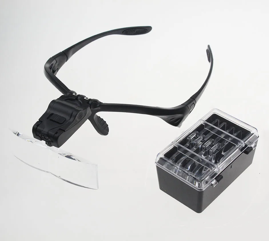Headband Magnifying Glass Eye Repair Magnifier 2 LED Light 1.0/1.5/2.0/2.5/3.5X 5PC Glasses Loupe Optical Lens
Headband Magnifying Glass Eye Repair Magnifier 2 LED Light 1.0/1.5/2.0/2.5/3.5X 5PC Glasses Loupe Optical Lens