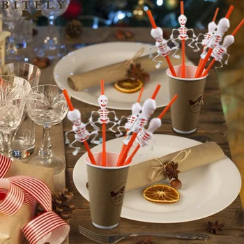 5pcs Plastic Scary Horror Pumpkin Ghost Skeleton Skull Straws Disposable Tableware For Halloween Ghost Festival Party Supply
5pcs Plastic Scary Horror Pumpkin Ghost Skeleton Skull Straws Disposable Tableware For Halloween Ghost Festival Party Supply
