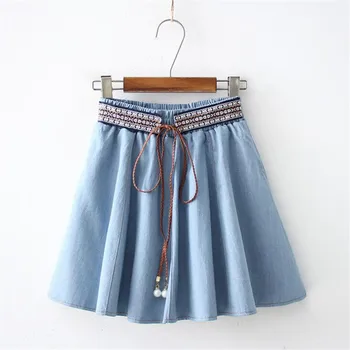 2019 spring summer women jeans skirt Japanese style mori gril ethnic elastic waist embroidery denim skirt r757
2019 spring summer women jeans skirt Japanese style mori gril ethnic elastic waist embroidery denim skirt r757