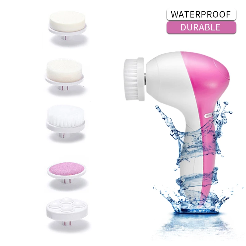 5 in 1 Wash Face Cleaning Machine Skin Pore Cleaner Body Cleansing Massage Mini Beauty Massager Brush Electric Facial Cleanser
5 in 1 Wash Face Cleaning Machine Skin Pore Cleaner Body Cleansing Massage Mini Beauty Massager Brush Electric Facial Cleanser