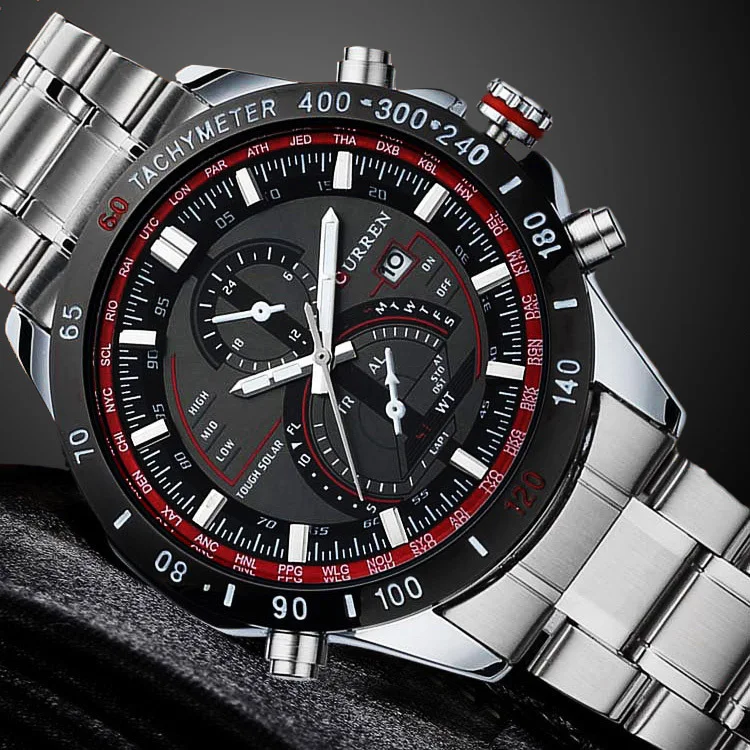 New Curren Luxury hours Men Quartz Watch Man Full Steel Watch Fashion Casual Date Watch Sports Military Wristwatches Waterproof
New Curren Luxury hours Men Quartz Watch Man Full Steel Watch Fashion Casual Date Watch Sports Military Wristwatches Waterproof