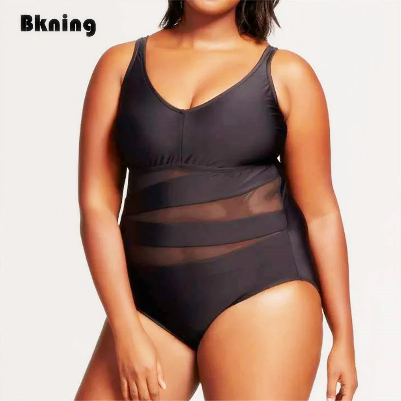 Bkning 4XL Swimsuit Plus Size One Piece Bathing Suit for Women Large Size Swimming Suits Black Mesh Big Breast Swimwear 2XL 3XL
Bkning 4XL Swimsuit Plus Size One Piece Bathing Suit for Women Large Size Swimming Suits Black Mesh Big Breast Swimwear 2XL 3XL