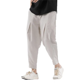 Men Cotton Linen Pants 2019 Mens Solid Color Elastic Waist Trousers Man Streetwear Harem Pants Male Harajuku Joggers SweatPants
Men Cotton Linen Pants 2019 Mens Solid Color Elastic Waist Trousers Man Streetwear Harem Pants Male Harajuku Joggers SweatPants