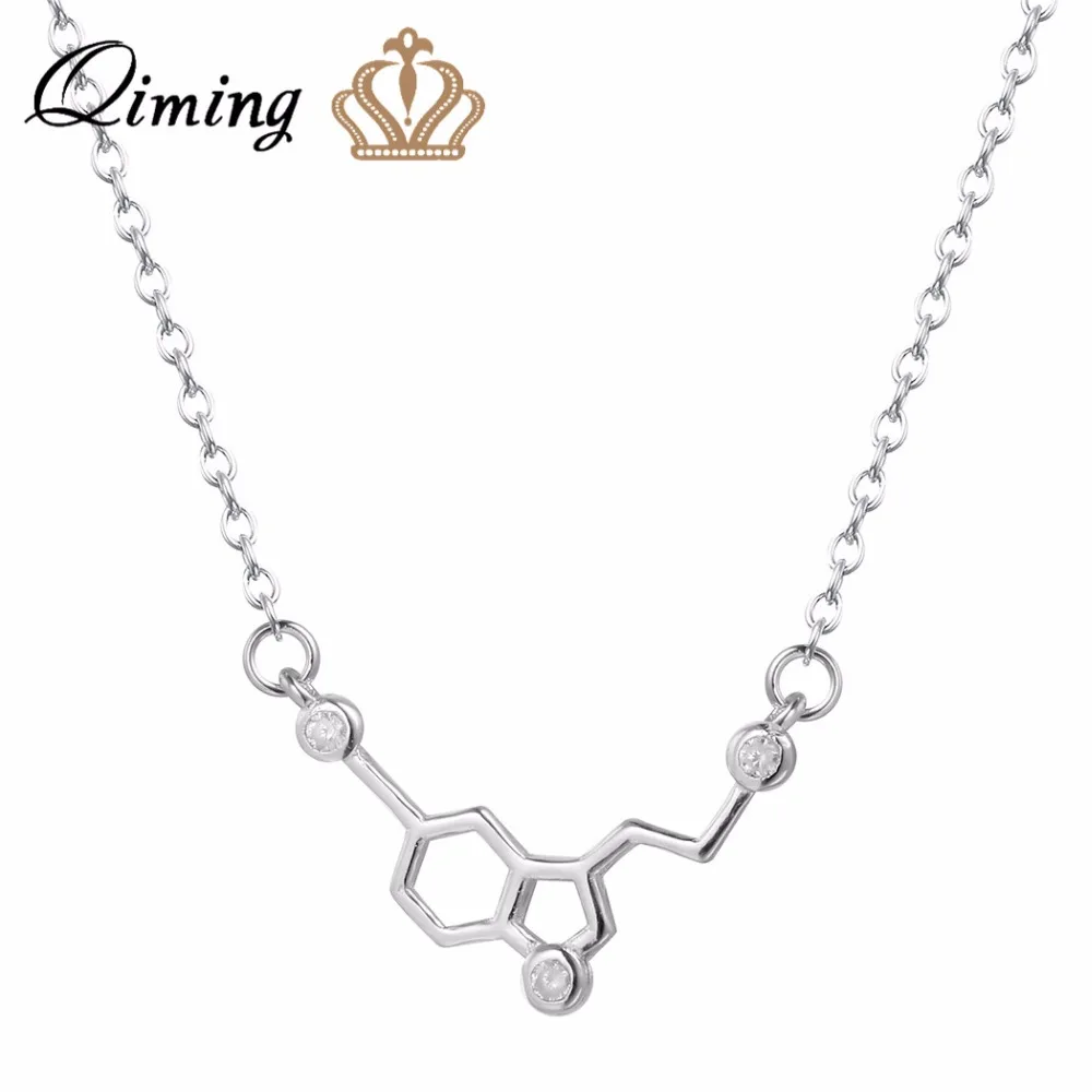 QIMING 925 Sterling Silver Jewelry Geometry Pendant Molecule Element Necklace For Women Vintage Jewelry Chemical Necklaces
QIMING 925 Sterling Silver Jewelry Geometry Pendant Molecule Element Necklace For Women Vintage Jewelry Chemical Necklaces