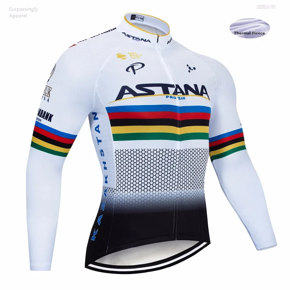 2019 Pro UCI Men's Winter Team White ASTANA Bicycle Cycling Jersey Cycling Clothing Bicycle Clothes Sportswear Ropa Bike Wear
2019 Pro UCI Men's Winter Team White ASTANA Bicycle Cycling Jersey Cycling Clothing Bicycle Clothes Sportswear Ropa Bike Wear