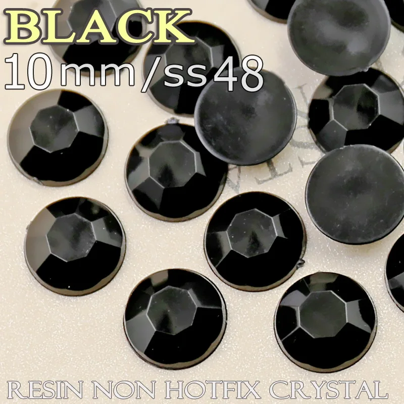 10mm SS48 150pcs/lot Black Color Big Crystals Resin Rhinestones Acrylic Non Hotfix Flat back glitters for DIY jewelry Stones
10mm SS48 150pcs/lot Black Color Big Crystals Resin Rhinestones Acrylic Non Hotfix Flat back glitters for DIY jewelry Stones