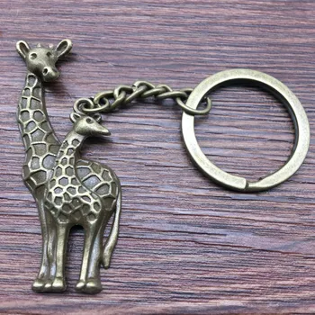 Keyring Giraffe Keychain 54x22mm Antique Bronze New Fashion Handmade Metal KeyChain Souvenir Gifts For Women A10097
Keyring Giraffe Keychain 54x22mm Antique Bronze New Fashion Handmade Metal KeyChain Souvenir Gifts For Women A10097