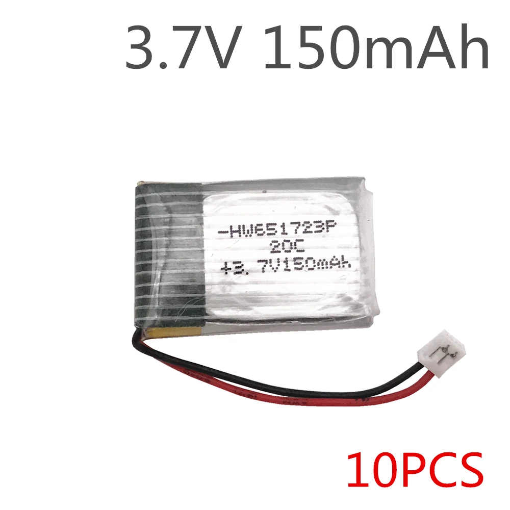 10PCS LIPO Battery 3.7v 150mah For H20 RC Quadcopter Spare parts 150mah LIPO Battery bateria for h20 1.25mm Plug wholesale
10PCS LIPO Battery 3.7v 150mah For H20 RC Quadcopter Spare parts 150mah LIPO Battery bateria for h20 1.25mm Plug wholesale