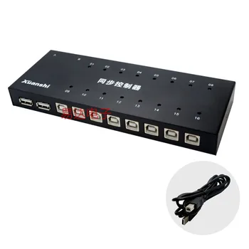 16 Port KM Synchronizor, USB keyboard and mouse Synchronous Controller KVM Switch for Multiple PCs DNF Game Control, with cables
16 Port KM Synchronizor, USB keyboard and mouse Synchronous Controller KVM Switch for Multiple PCs DNF Game Control, with cables