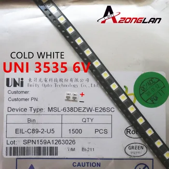 5000pcs/lot For UNI LED backlight LCD TV 3535 3537 LED SMD Lamp bead bead 1W 6V 3535 1.2W Cold white UNI MSL-638DEGSW-E263G
5000pcs/lot For UNI LED backlight LCD TV 3535 3537 LED SMD Lamp bead bead 1W 6V 3535 1.2W Cold white UNI MSL-638DEGSW-E263G