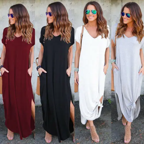 Women Lady Female Clothes Summer Plain Vintage Brief Long Dress Casual Solid Red Fashion Pocket Party Beach Split Loose Dress
Women Lady Female Clothes Summer Plain Vintage Brief Long Dress Casual Solid Red Fashion Pocket Party Beach Split Loose Dress