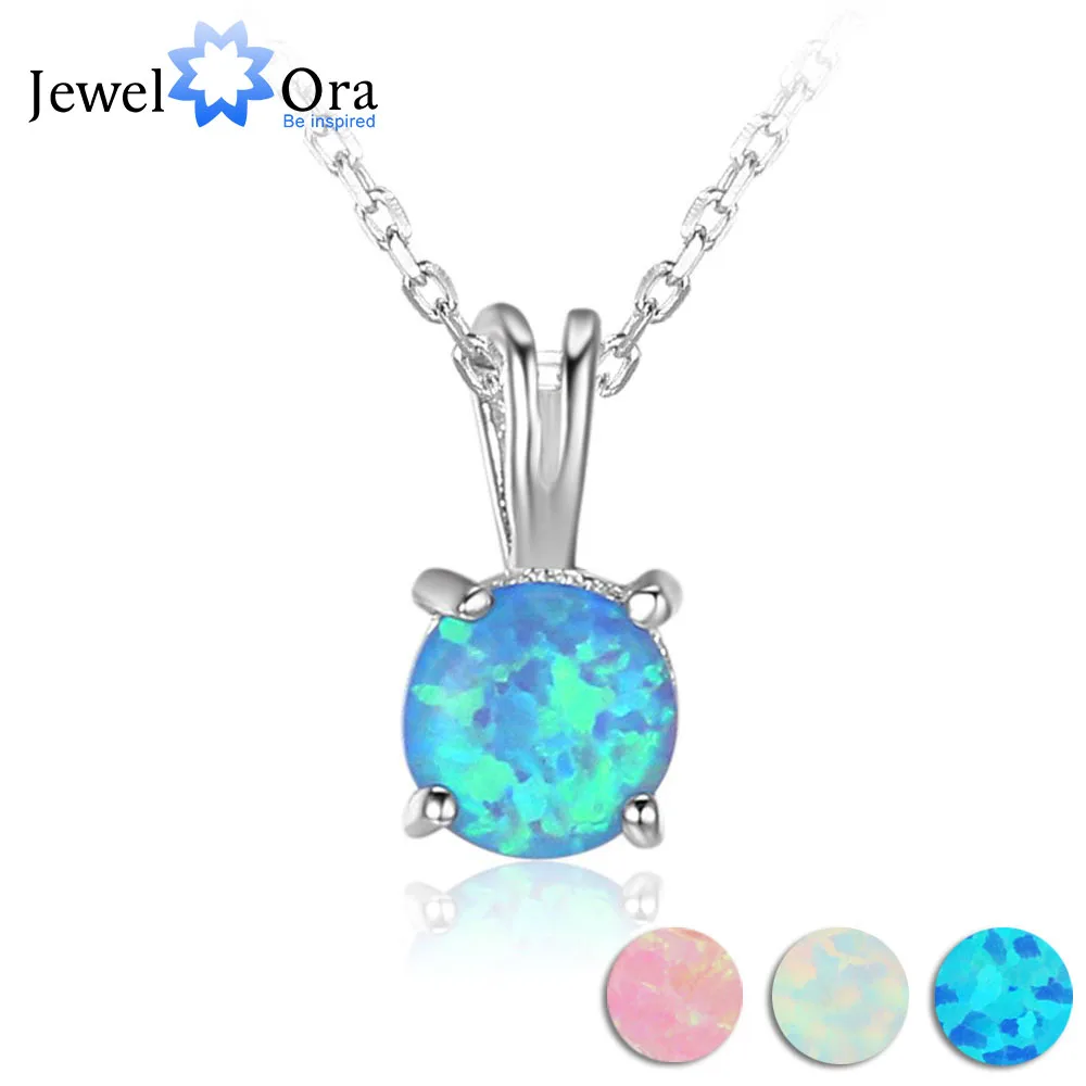 Romantic Female Pendants & Necklaces Round Blue Opal 925 Sterling Silver Necklace For Women Jewelry Gift (JewelOra NE102683)
Romantic Female Pendants & Necklaces Round Blue Opal 925 Sterling Silver Necklace For Women Jewelry Gift (JewelOra NE102683)