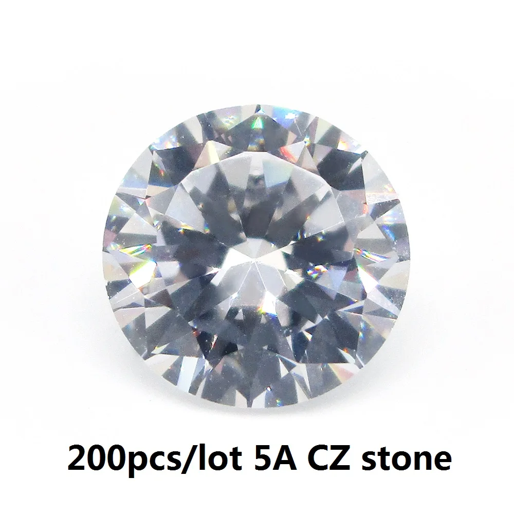 200pcs/lot 5A Quality Semi-precious Cubic Zircon Stones 0.8~4.0mm Round Shape Machine Cut Loose White Cubic Zirconia CZ Stone
200pcs/lot 5A Quality Semi-precious Cubic Zircon Stones 0.8~4.0mm Round Shape Machine Cut Loose White Cubic Zirconia CZ Stone