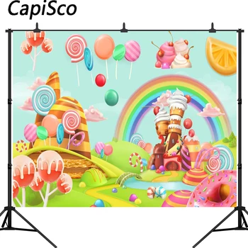 Capisco Rainbow Clouds Sky Green Garden Candy Land Chocolate House Custom Photo Background Studio Backdrop
Capisco Rainbow Clouds Sky Green Garden Candy Land Chocolate House Custom Photo Background Studio Backdrop