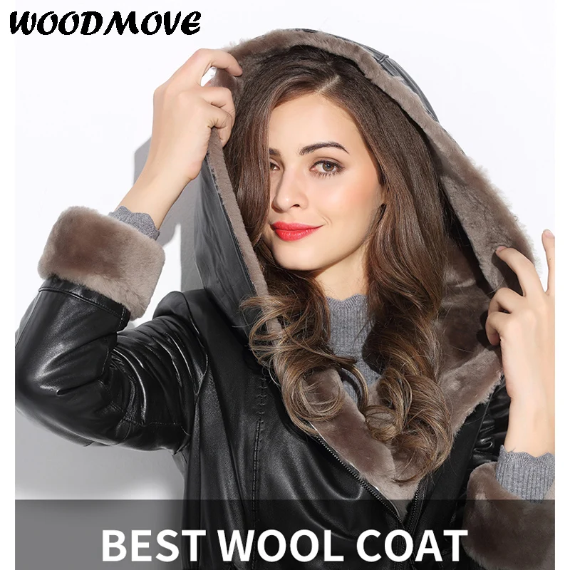 Women Winter Genuine Leather Jacket Female Natural Sheep Fur Jacket Sheepskin Coat Real Leather Jacket with Belt Hoodies Jacket
Women Winter Genuine Leather Jacket Female Natural Sheep Fur Jacket Sheepskin Coat Real Leather Jacket with Belt Hoodies Jacket