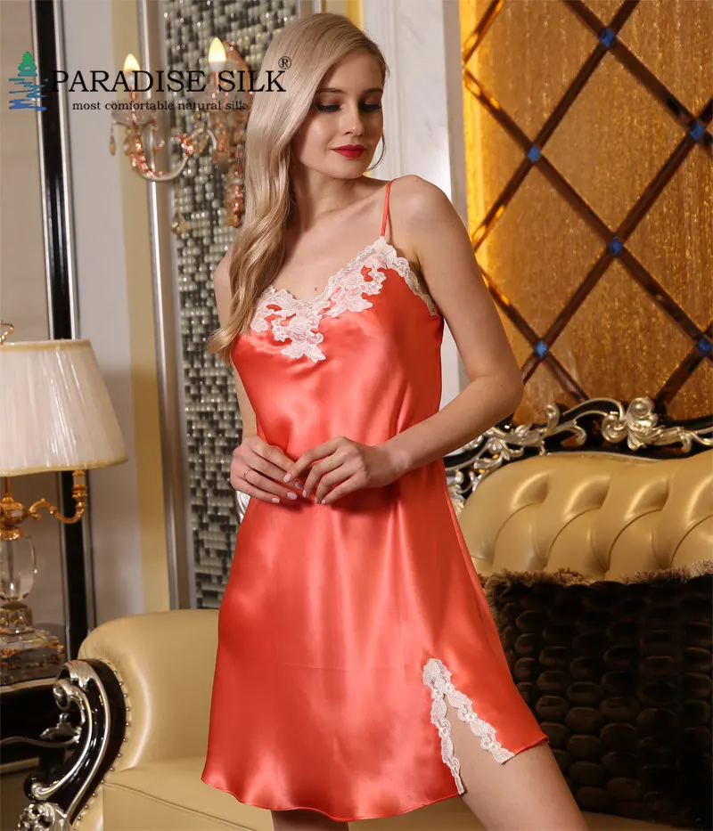 Silk Nightgowns 100% Pure Silk Womens Lace Chemise for Lady Midi Slips Solid Size M L XL
Silk Nightgowns 100% Pure Silk Womens Lace Chemise for Lady Midi Slips Solid Size M L XL